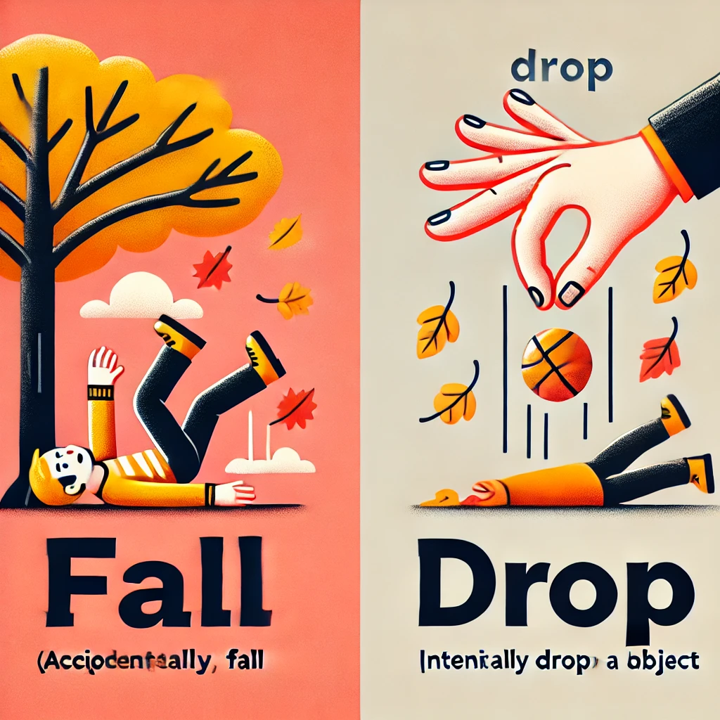 英語の落ちるを使い分け